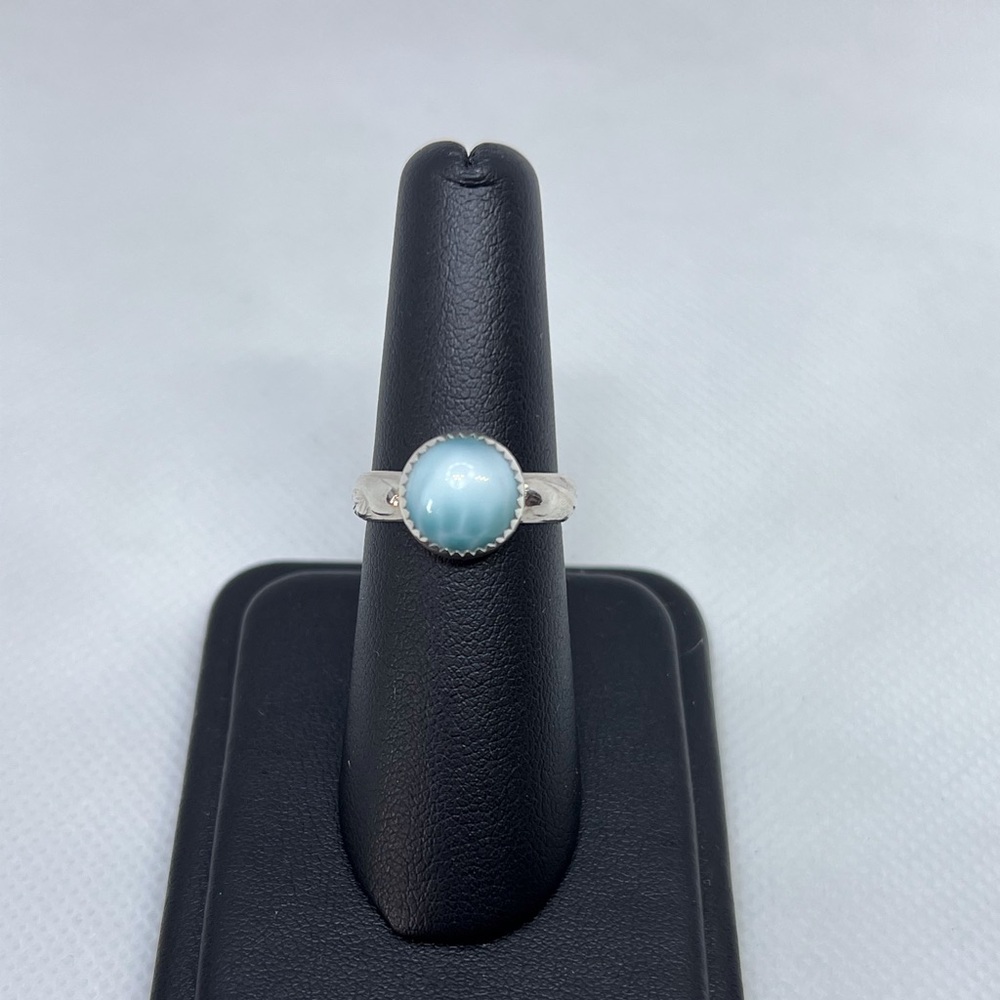 4Ct Larimar Ring Handmade